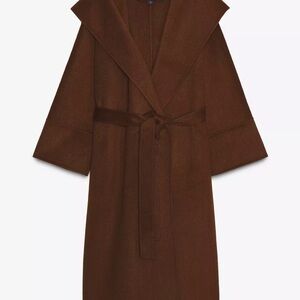 Zara ZW COLLECTION LIMITED EDITION LONG BELTED WOOL COAT